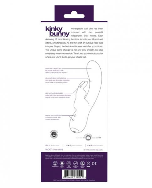 Kinky Bunny Rechargeable Rabbit Vibrator Deep Purple